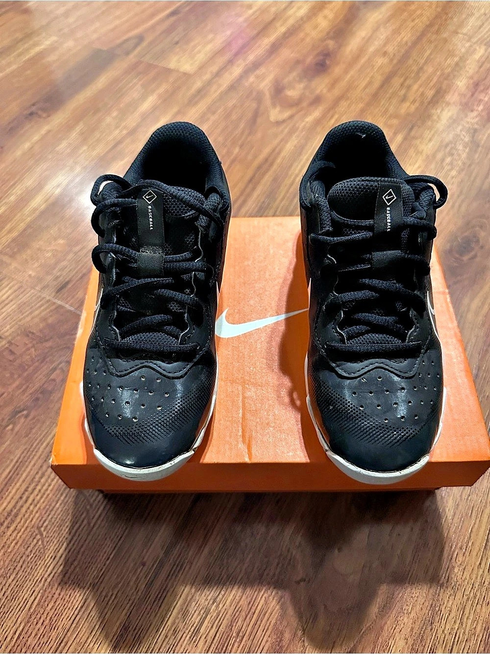 Nike Diamond Kids Sneakers Black & White Boys US 2Y